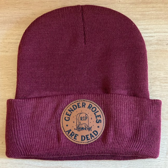 Gender Roles are Dead Leather Patch Beanie