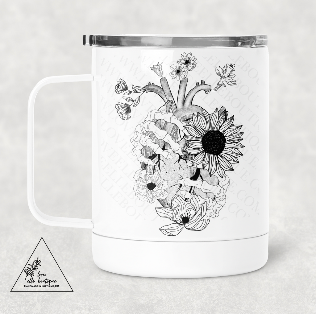 Floral Heart Mug/Tumbler