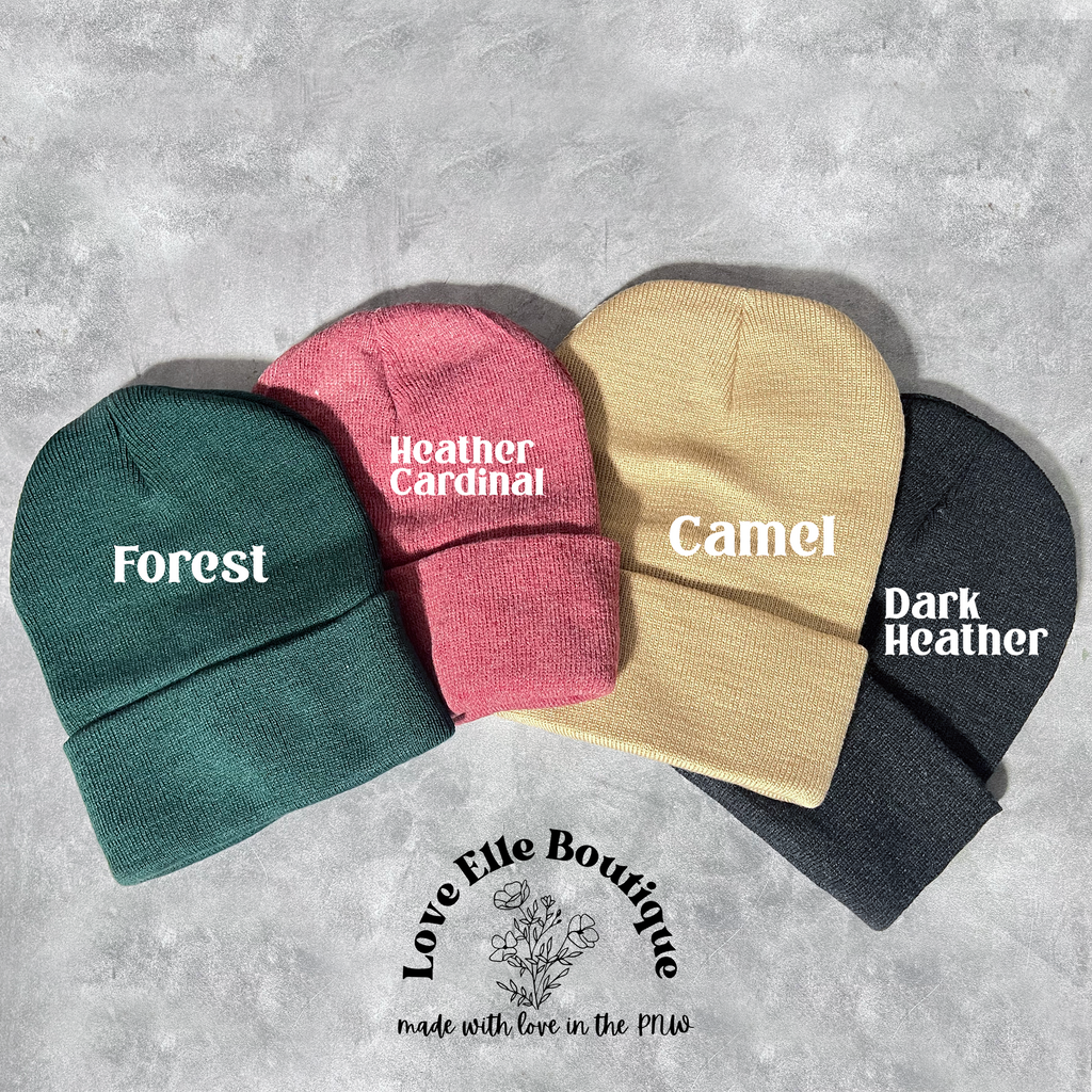 The Closer to Nature The Further Away from Idiots  Leather Patch Beanie